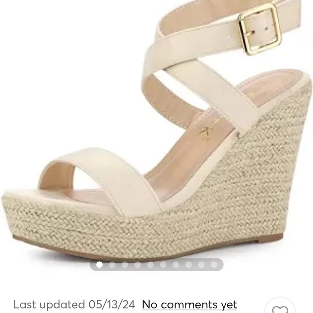 Wedge Sandle  Allegra K wrap around strap Size 8